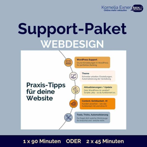 Support Paket Webdesign 1:1 UmsetzungsCall