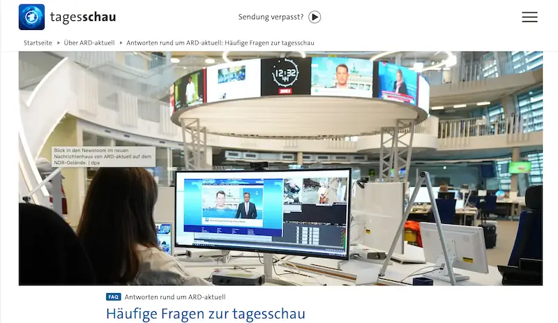 WordPress Website Tagesschau Blog