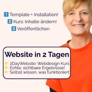 2DayWebsite - Onlinekurs per Zoom