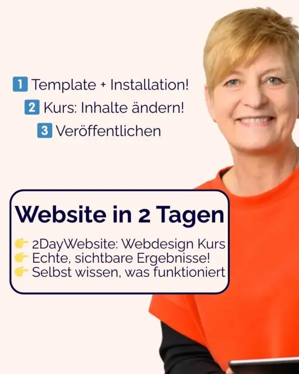 2DayWebsite - Onlinekurs per Zoom
