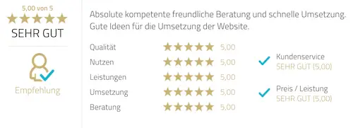 Bewertung Website