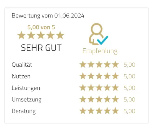 Bewertung Proven Expert