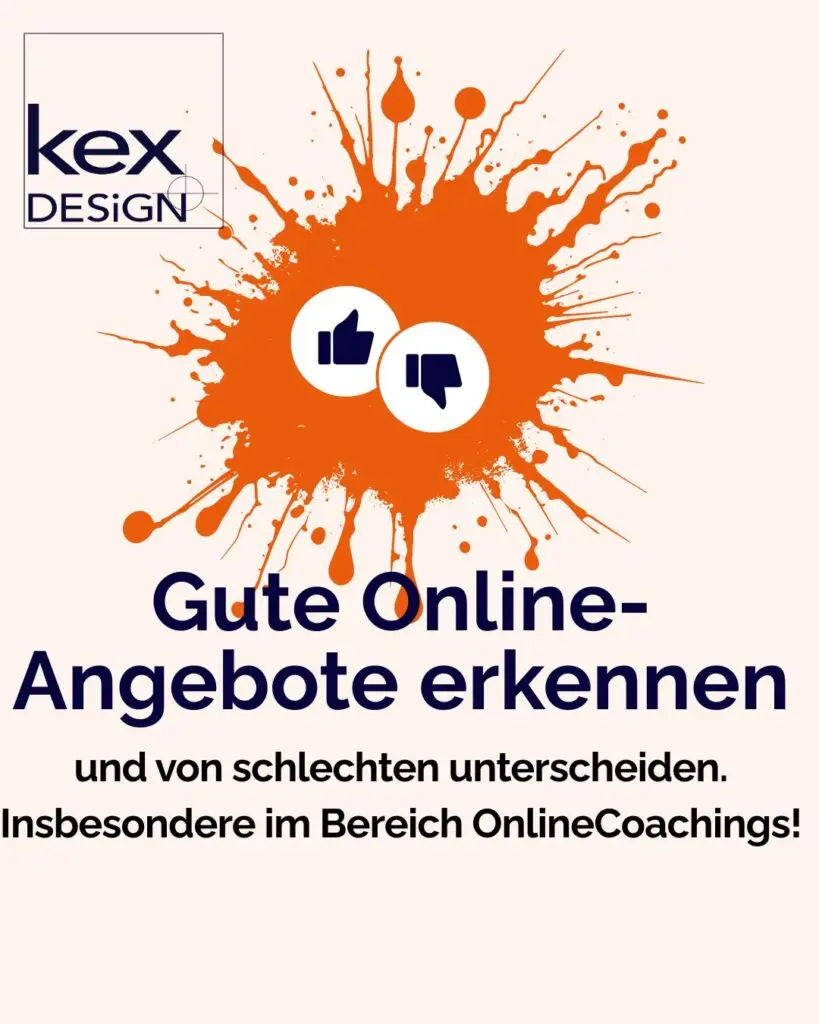 Gute Angebote von schlechten unetrscheiden im Coaching sektor