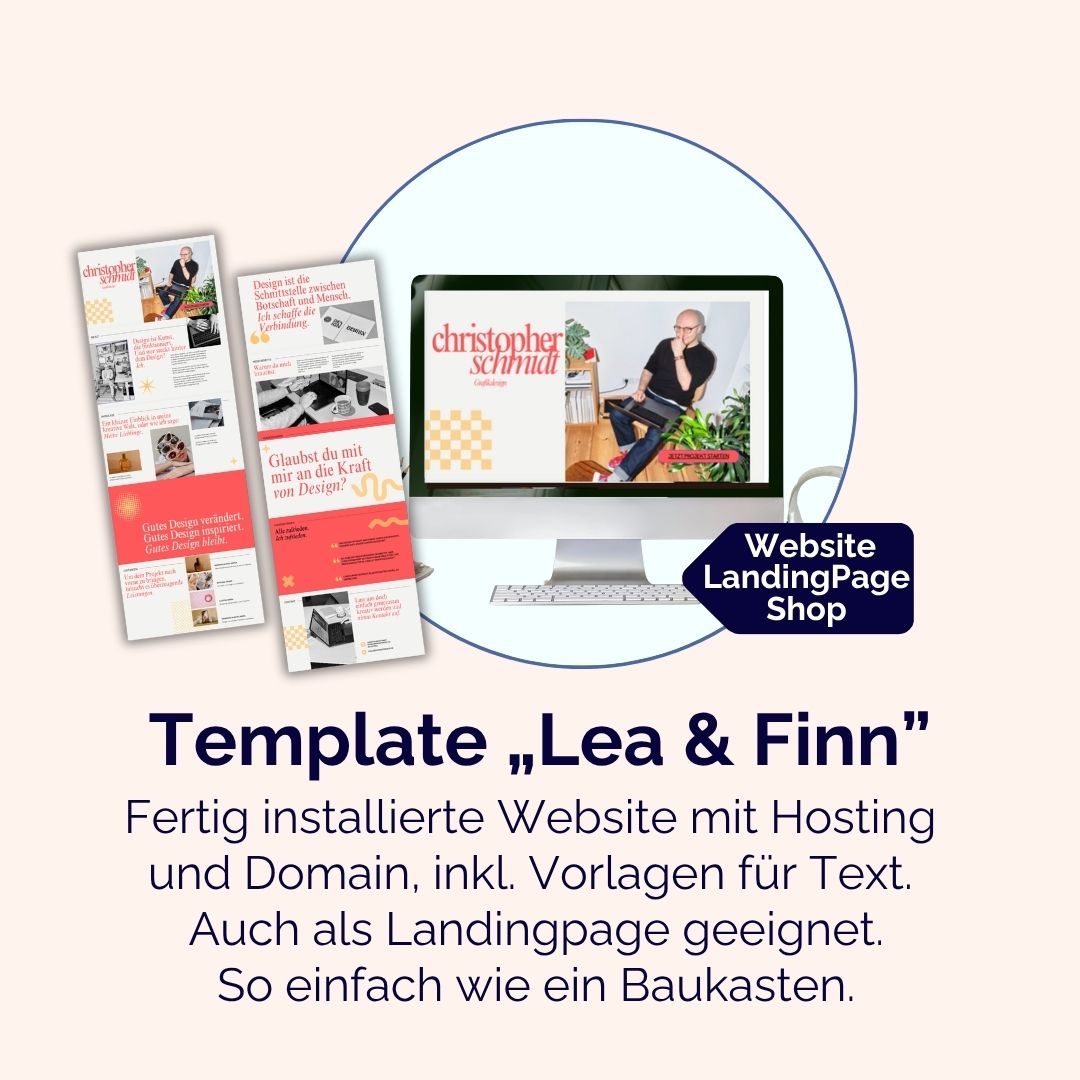 Website- und Shop-Template "Lea & Finn" 1 template zur website-erstellung