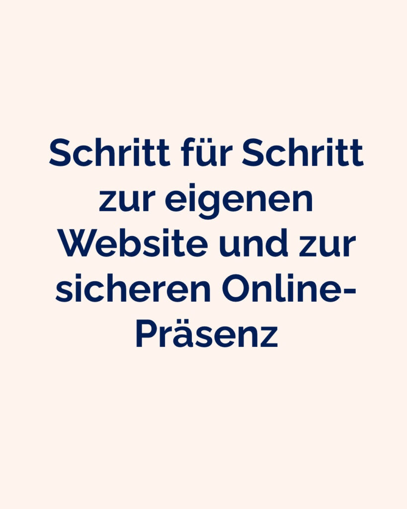 Homepage eigenen website schritt für schritt erstellen