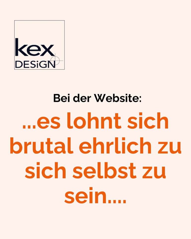 Website- sei ehrlich zu dir selbst