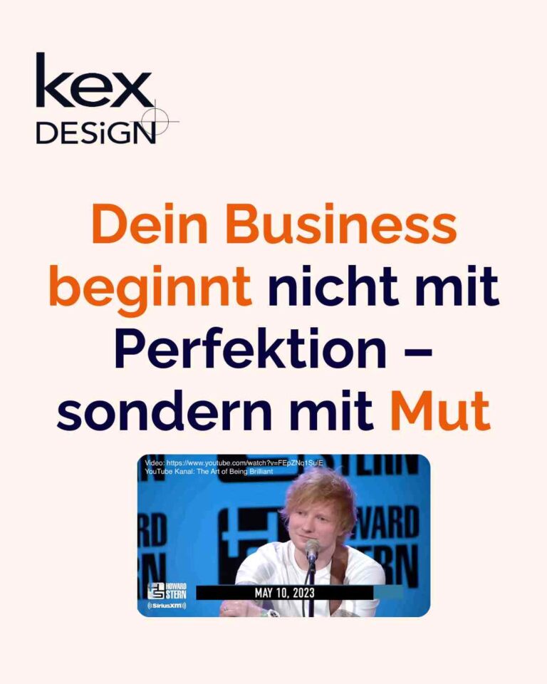 Webesites passend zur Branche 10 Ed Sheeran - Dein Business beginnt nicht mit Perfektion sondern mit Mut