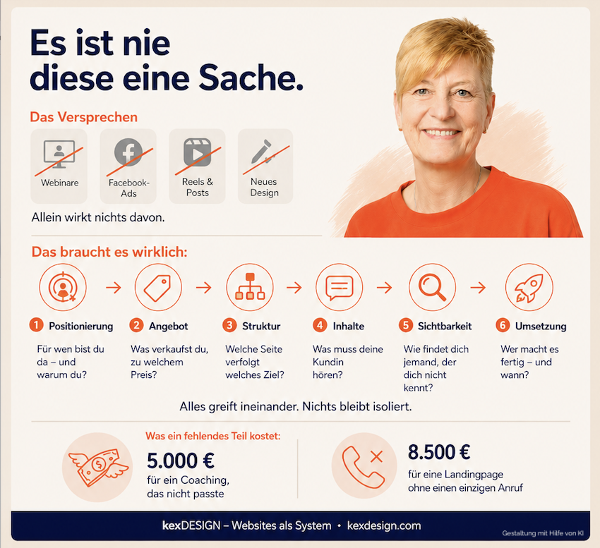 „Dir fehlt nur noch diese eine Sache"... Das ist die älteste Lüge des Online-Marketings 1 Webdesign System Website